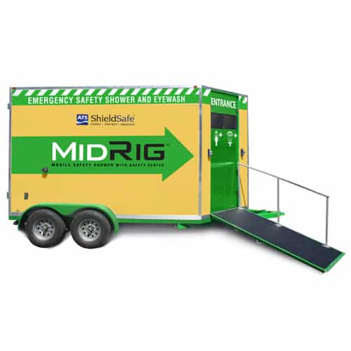 MidRig portable safety shower